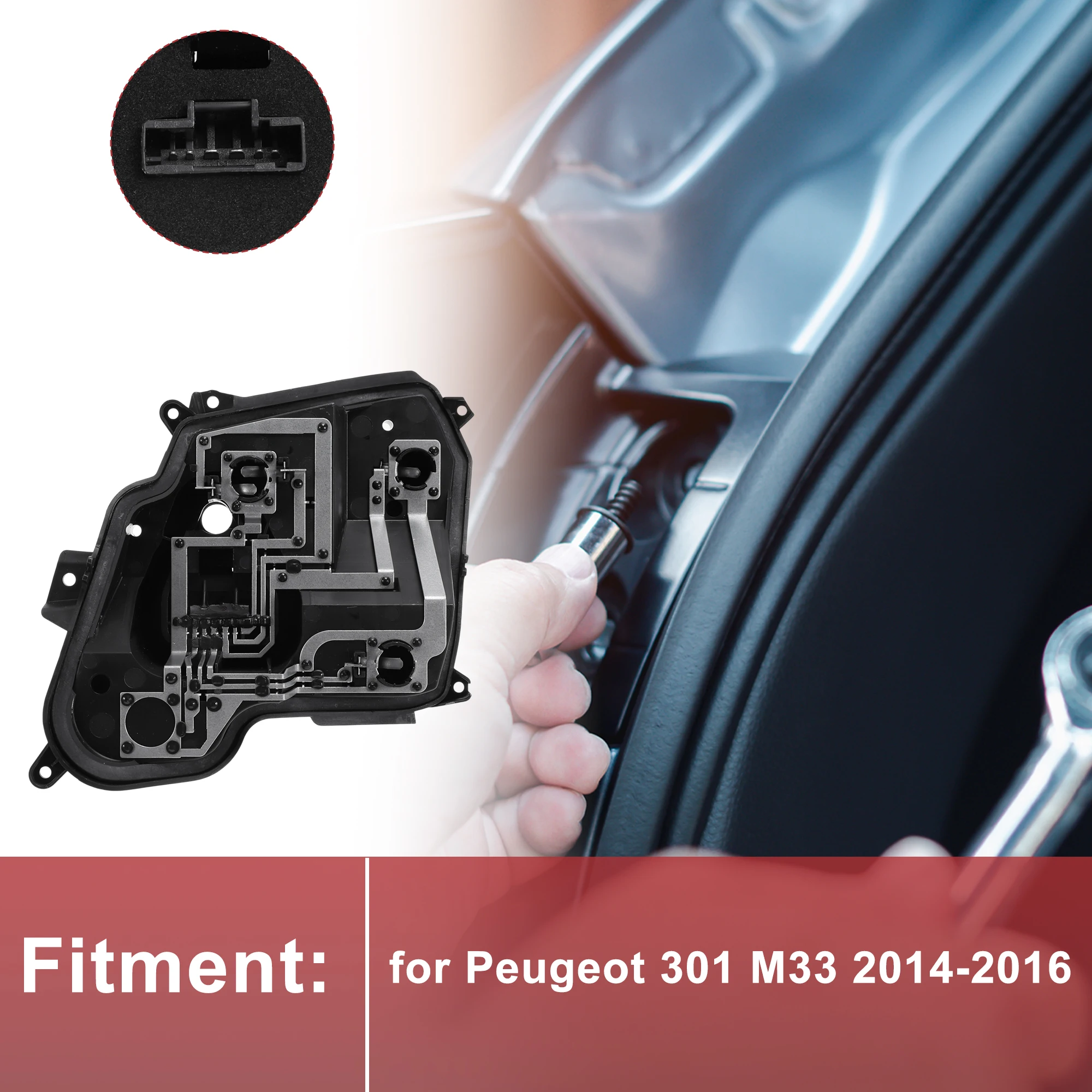 

UXCELL 1 шт. правая розетка заднего фонаря для Peugeot 301 M33 2014-2016, разъем лампы