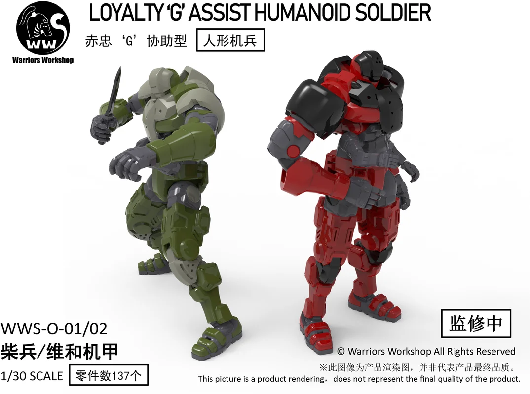 1/30 مقياس ورشة المحاربين الأصلية الجندي الجارديان ميكا الجمعية عمل الشكل جمع الزينة نموذج الهدايا مجموعات الالعاب #2