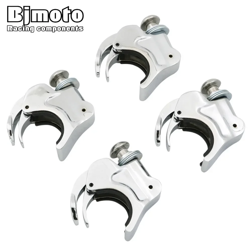 4PCS 39MM Motorcycle Quick Release Windshield Clamps For Harley Dyna Street Bob Wide Glide Sportster XL 883 1200 FAT BOY