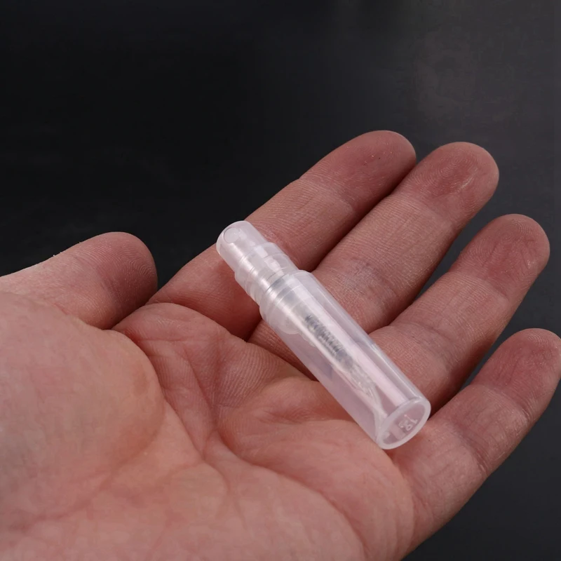 زجاجة رذاذ بلاستيكية صغيرة شفافة 2 مل، زجاجة عطر فارغة مناسبة لحفلات السفر 360 قطعة