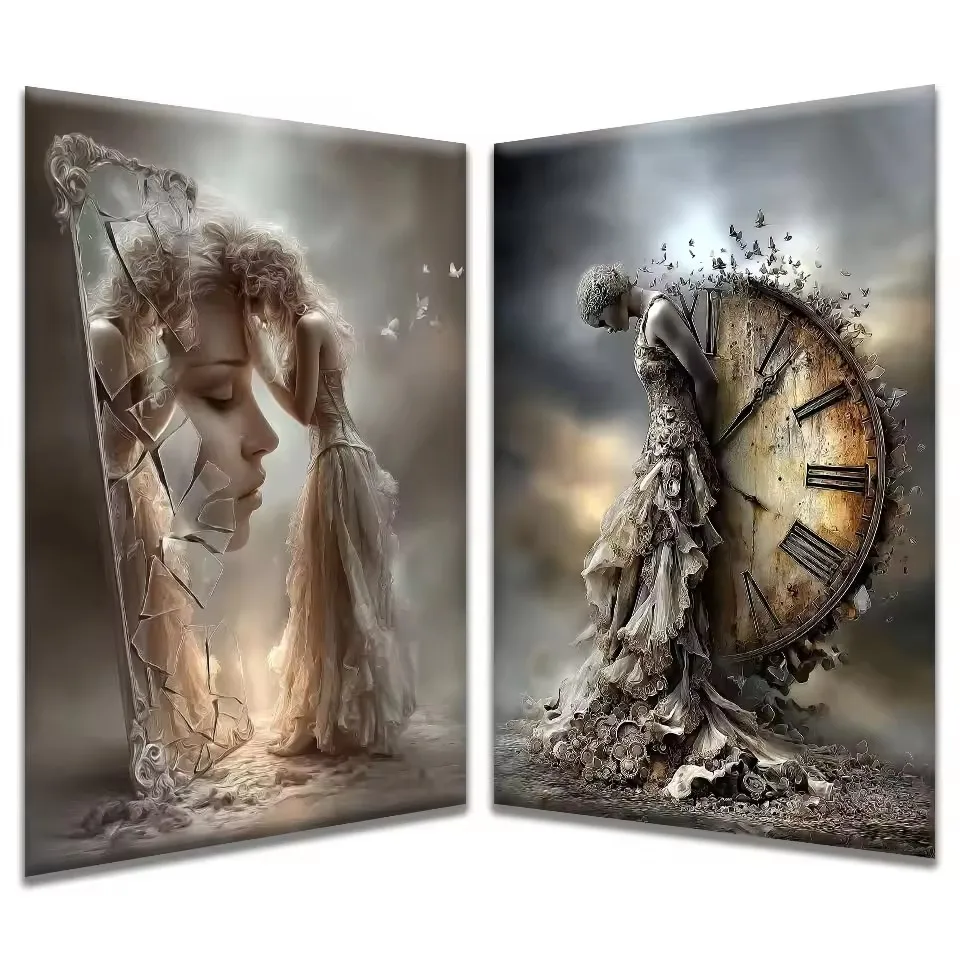 Surrealist DIY Diamond Painting Kit Abstract Girl Art Full Square Round Mosaic Painting 5D Cross Stitch Home Wall Decoration