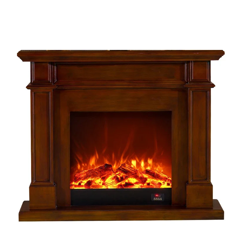 American decorative cabinet European wood-burning heater household electronic fireplace core simulation flame background wall