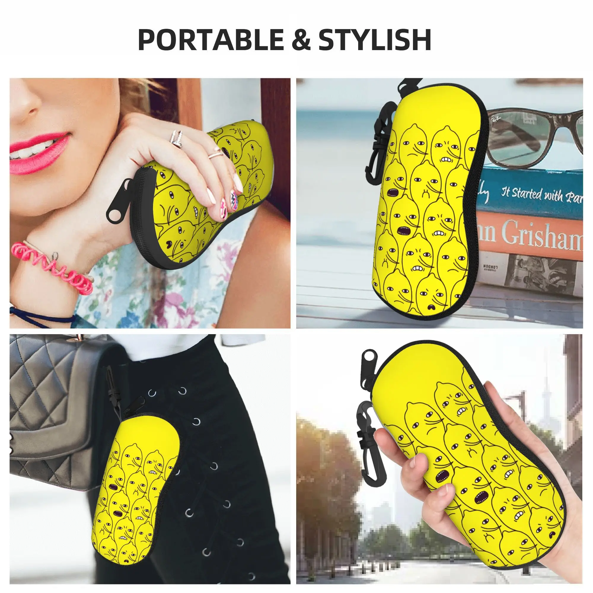 Adventures Time Glasses Case Cover  Daily Sunglasses Pouch For Male Female Trend Eyewear Box Key Chain Glasses Box view 6