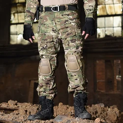 Outdoor Tactical Pants Men Clothing G3 Combat Pants with Knee Pads Airsoft Trousers Range Green Hunting Clothes TOP Elasticity