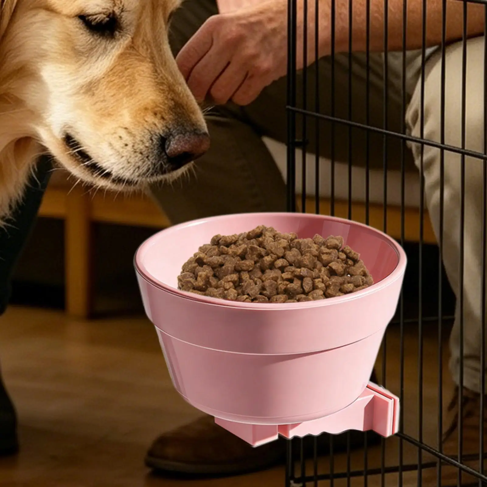 

Crate Bowls Removable Portable Detachable Container Feeder Puppy Bowls For Small Dog For Puppy Pets Owner Indoor Outdoor Inside