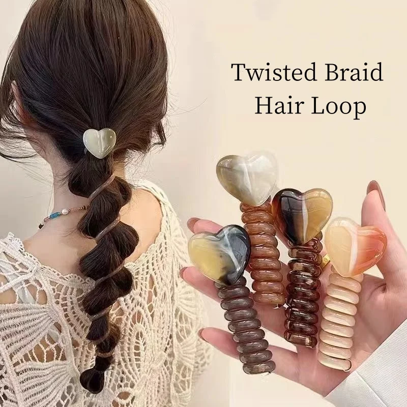 

1/4pcsMinimalist Bubble Braid Headband High-quality and Caring Phone Line Hair Loop Tied Ponytail Braid Hair Rope headband