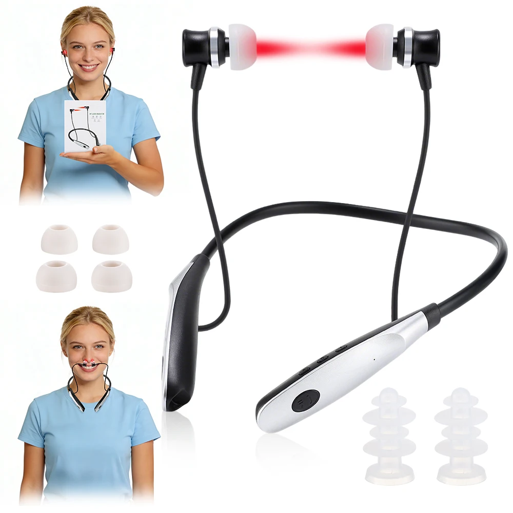 Multifunctional Red Light Nasal Therapy Device Portable Tinnitus Therapy Ear Laser Earplugs Deafness Rhinitis Sinusiti Treatment