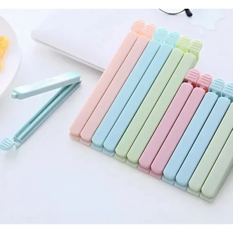 

10PCS Bag Clips Food Snack Sealing Clip12/15.5cm Portable Kitchen Storage Accessories Tool Elastic Buckle Package Bag Clamp 2025