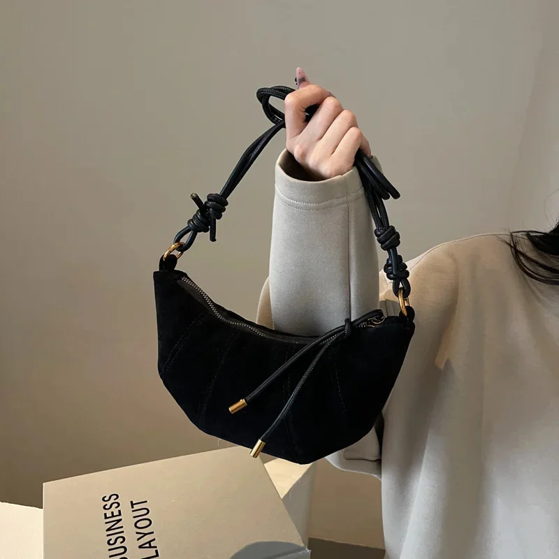 Croissant Bag For Women 2024 New Fashion Vintage Classic Crossbody Dumpling Bag Ladies Waist Bag Trend Shoulder Half Moon Bags