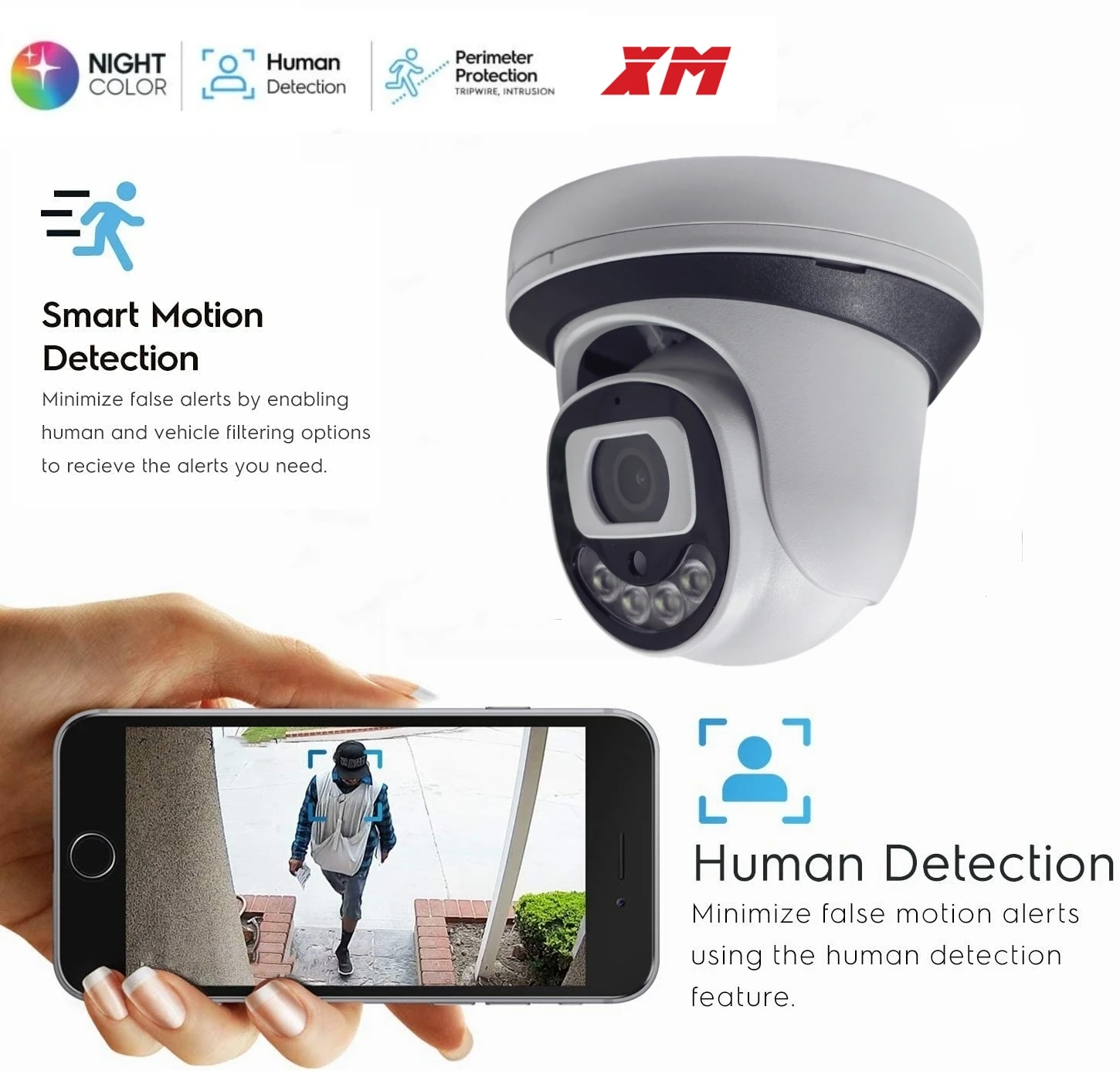 4MP WiFi Security Camera dome Indoor Wireless Color Night Vision IP Camera Supports Two-way Talk Home Video Surveillance System