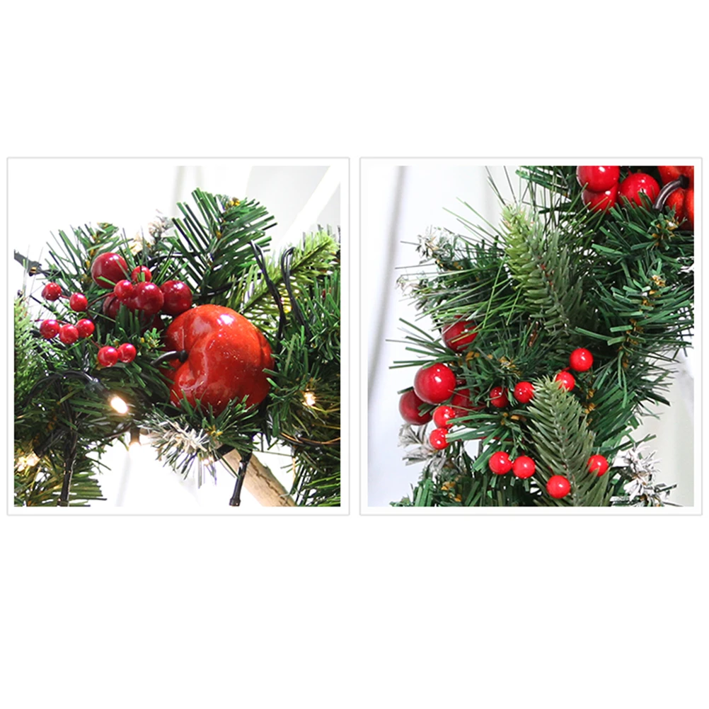 

Christmas Wreath 30 Cm Home Decor Floral Front Door Large Size Xmas Bow Holiday Reusable Shiny Festive