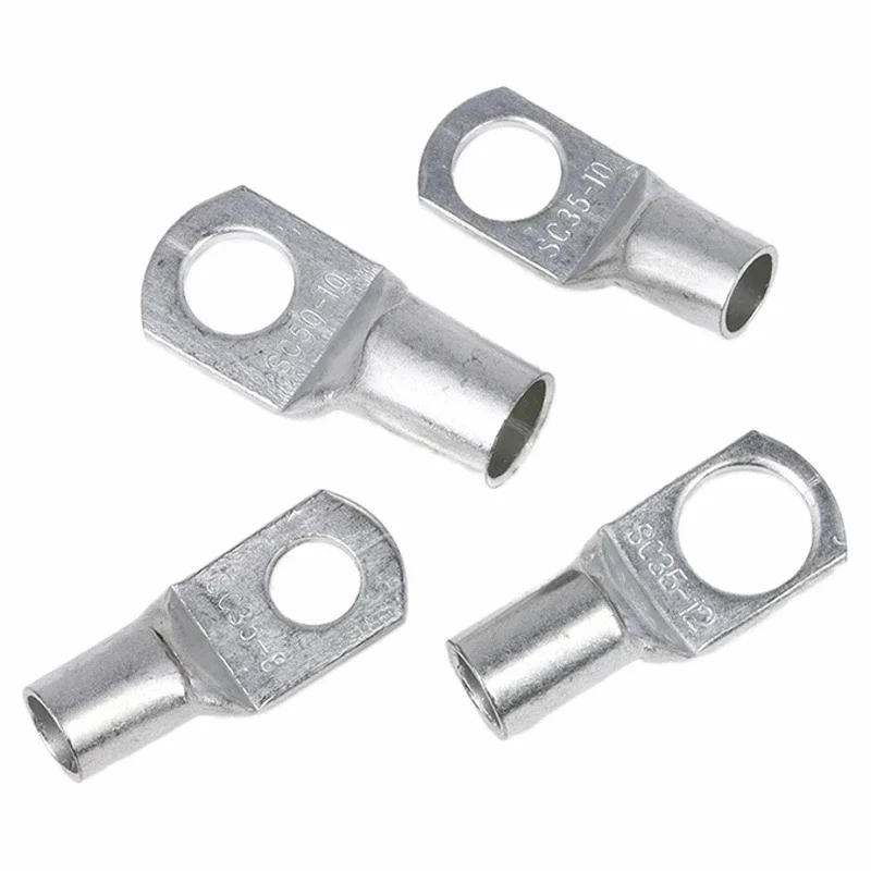 SC Type Wire Nose Terminal SC6/10/16/25/35/50/70/95 Bare Copper Battery Block Lugs Hole ID6/8/10/12mm Crimp Wire Connector - view 6
