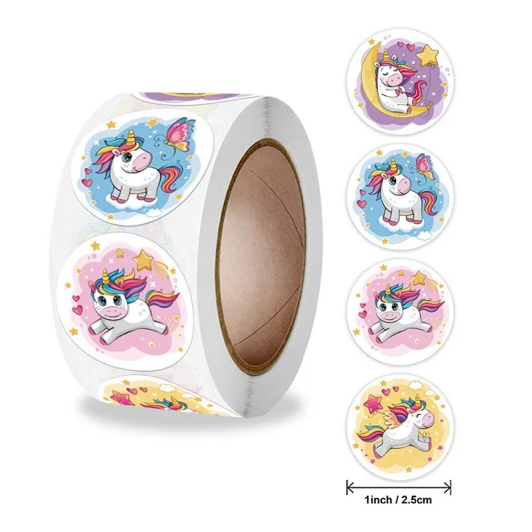 100-500PCS Neue Kinder Aufkleber Koreanische Briefpapier Roll Cartoon Tier Aufkleber Rolle Kleine Verpackung Aufkleber Photocard Decor – Detail 8
