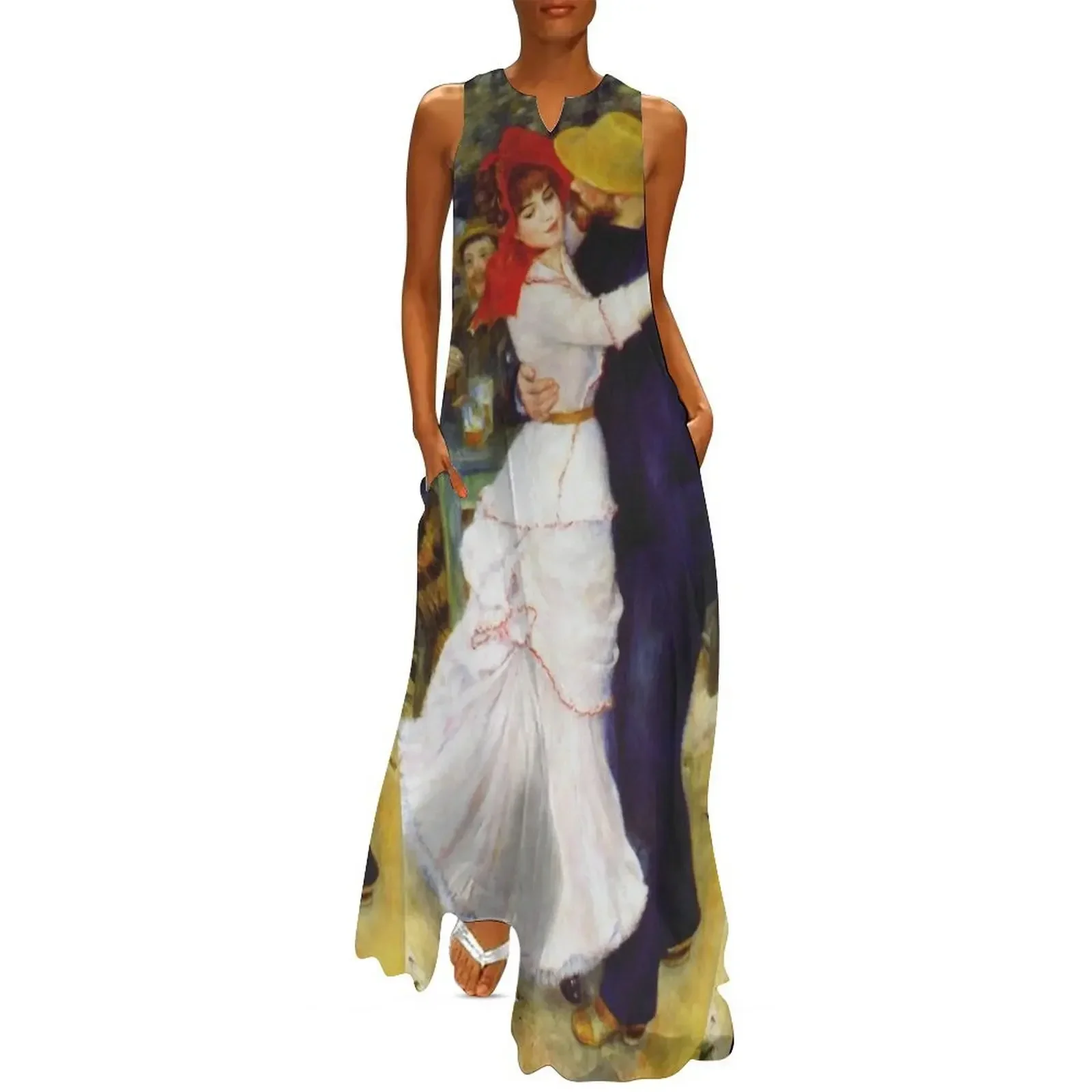 

Auguste Renoir - Dance At Bougival 1883 Long Dress Prom gown prom dress Aesthetic clothing Dress