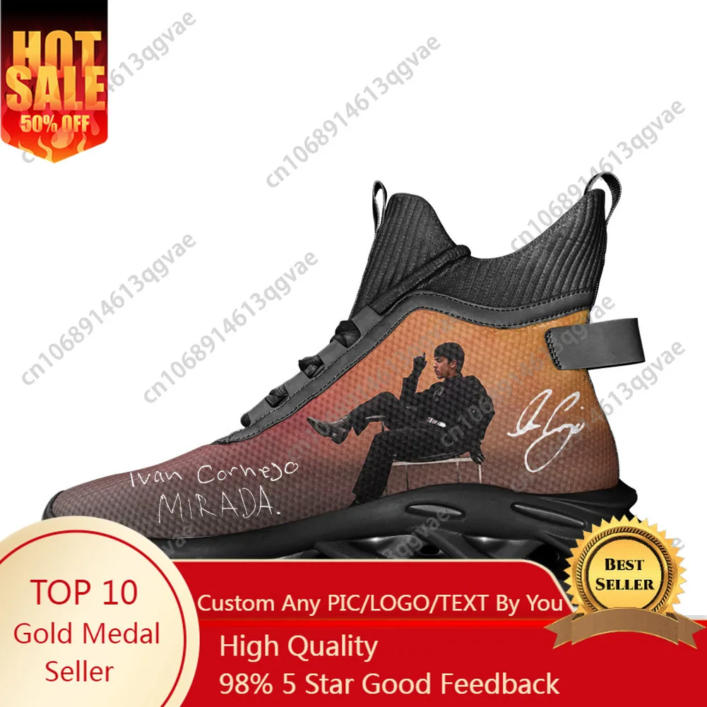 

Ivan Cornejo High Top Flats Sneakers Mens Womens Sports Running Shoes Lace Up Mesh Footwear Custom Shoe