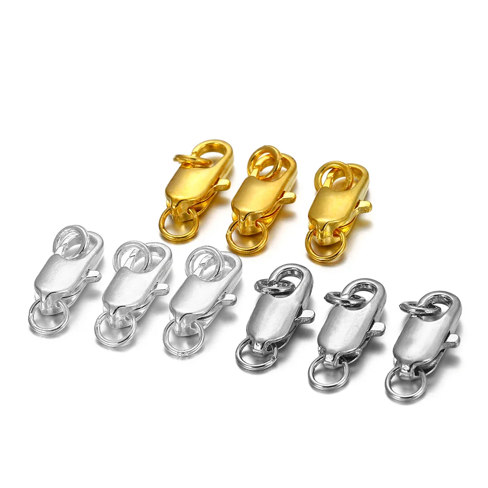 5PcsElectroplating Fashion Discovery Alloy Lobster Square Clasp Hook Used For Necklace Bracelet Jewelry Findings