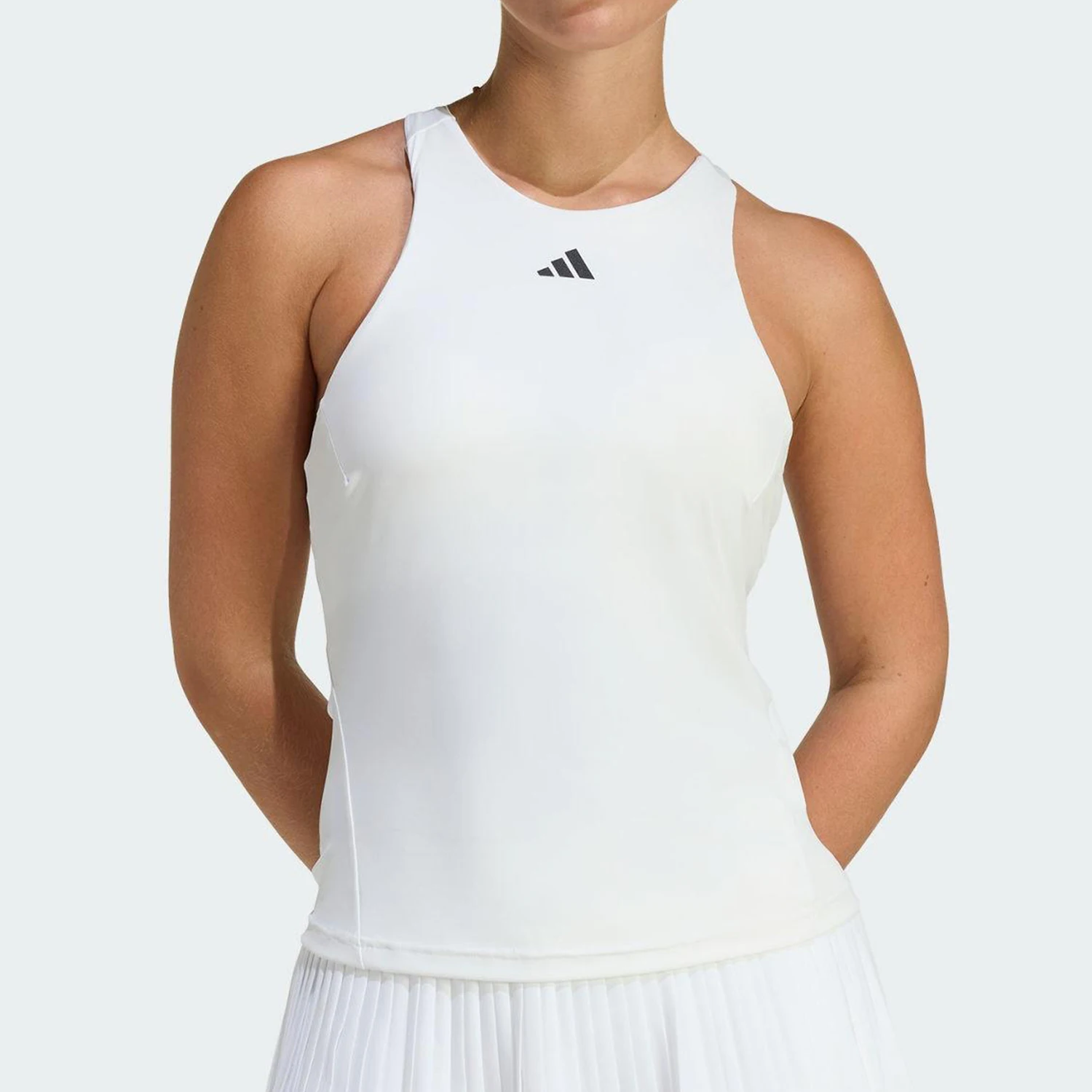 

Оригинальный женский пуловер Adidas с круглым вырезом, без рукавов, облегающий жилет-футболка KE8863