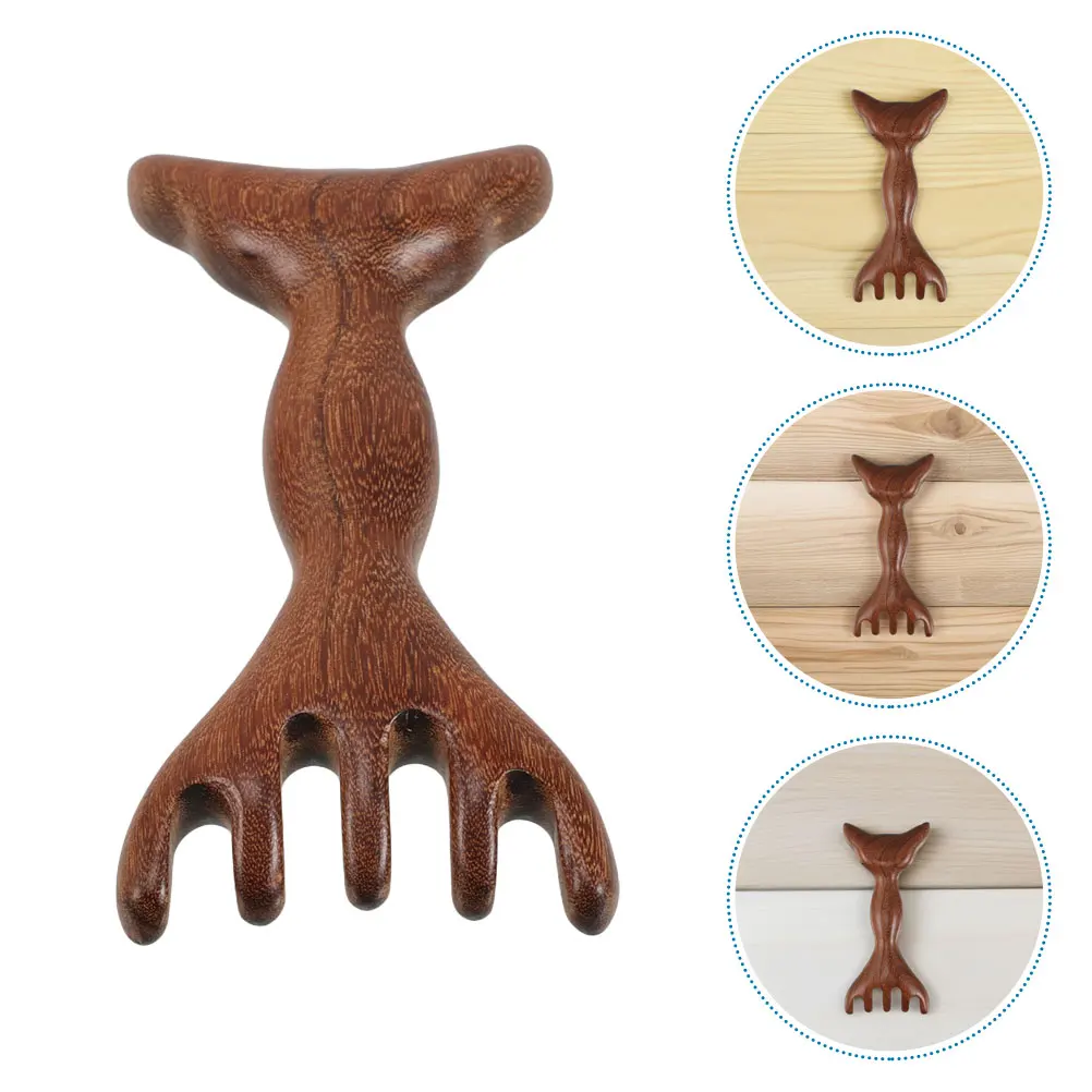 

2 Pcs Massage Comb Eye Tool Acupoint Massager Handheld Manual Face Wood Scalp Care Wooden Massaging