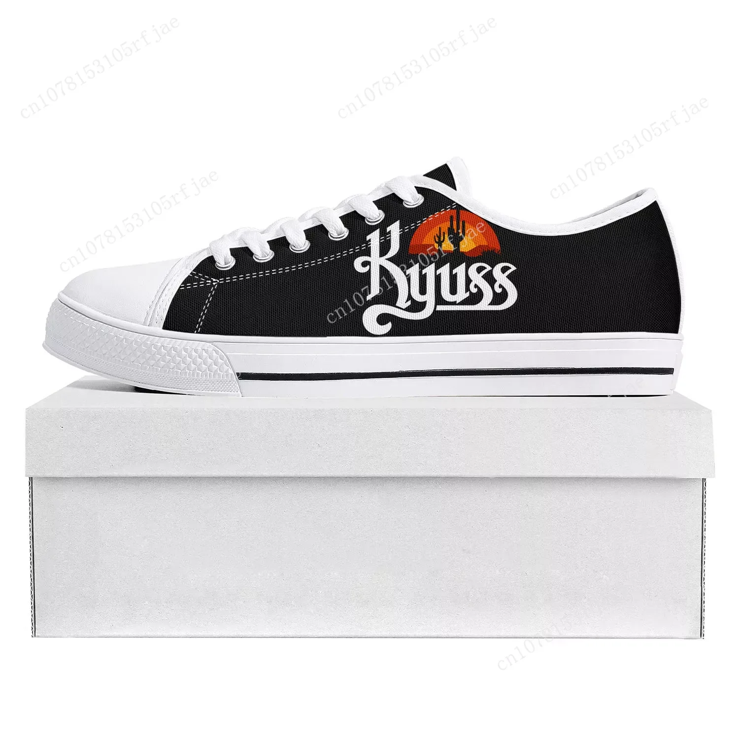 Kyuss-Metal Rock Band Low Sneakers, Homens Mulheres Teenager Canvas Sneaker, Mulheres Prode Sapatos Casuais, Sapato Personalizado, Top Alta Qualidade