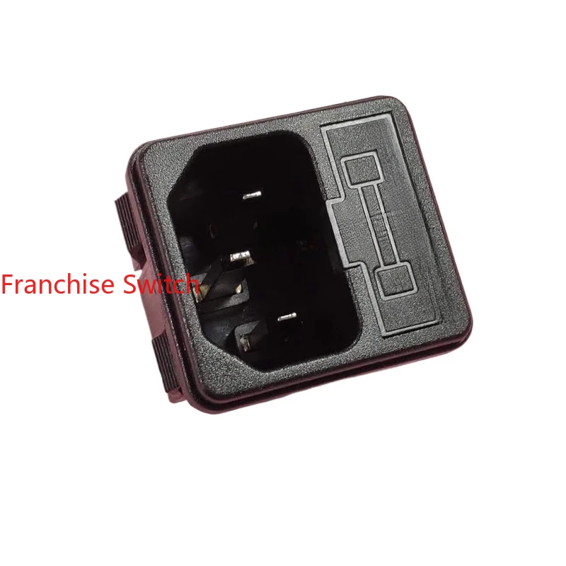 10PCS Power socket, triple  with insurance 2-in-1 cassette AC  S-03F-12