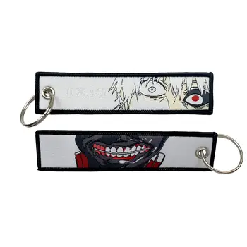 Vyšívané klíče od auta, přívěsky na klíče pro motocykly, muži, japonské anime, ženy, muži, román, módní šperky, doplňky, dárky 10 nejlepší prodej Klíčenka s anime motivem motocyklu - №8