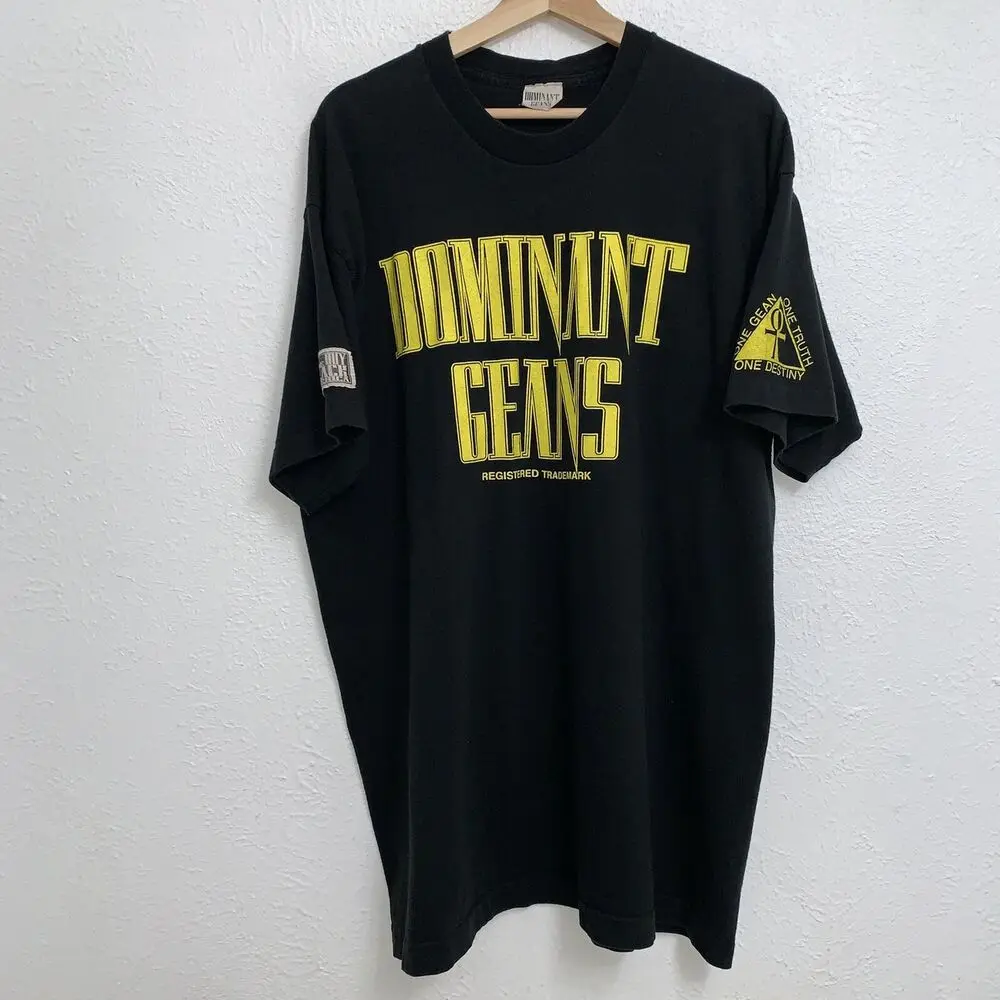 Vintage Dominant Geans No Lynching Next 100 Yards Tee Black T-Shirt Size XL