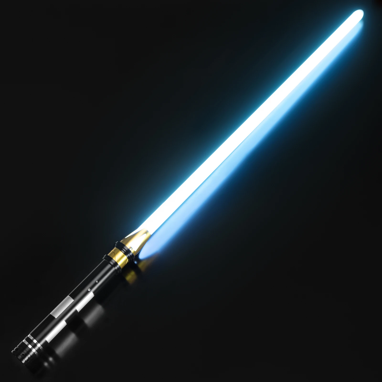 DamienSaber RGB Lightsaber gładka huśtawka metalowa rękojeść ciężki Dueling Blade Blater FOC laserowy miecz zabawki z nieskończoną zmianą koloru