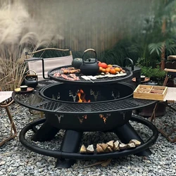 Barbecue grill, household wood heater, patio, villa campfire, fireplace table, charcoal brazier YX167TB