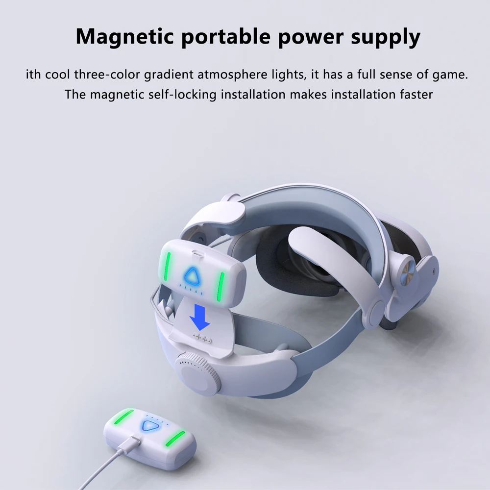 For Meta Quest3 Elite Strap with 5000mAh/10000mAh Battery VR Headset Fast Charging Head Strap VR Playtime for Quest3 Accessories