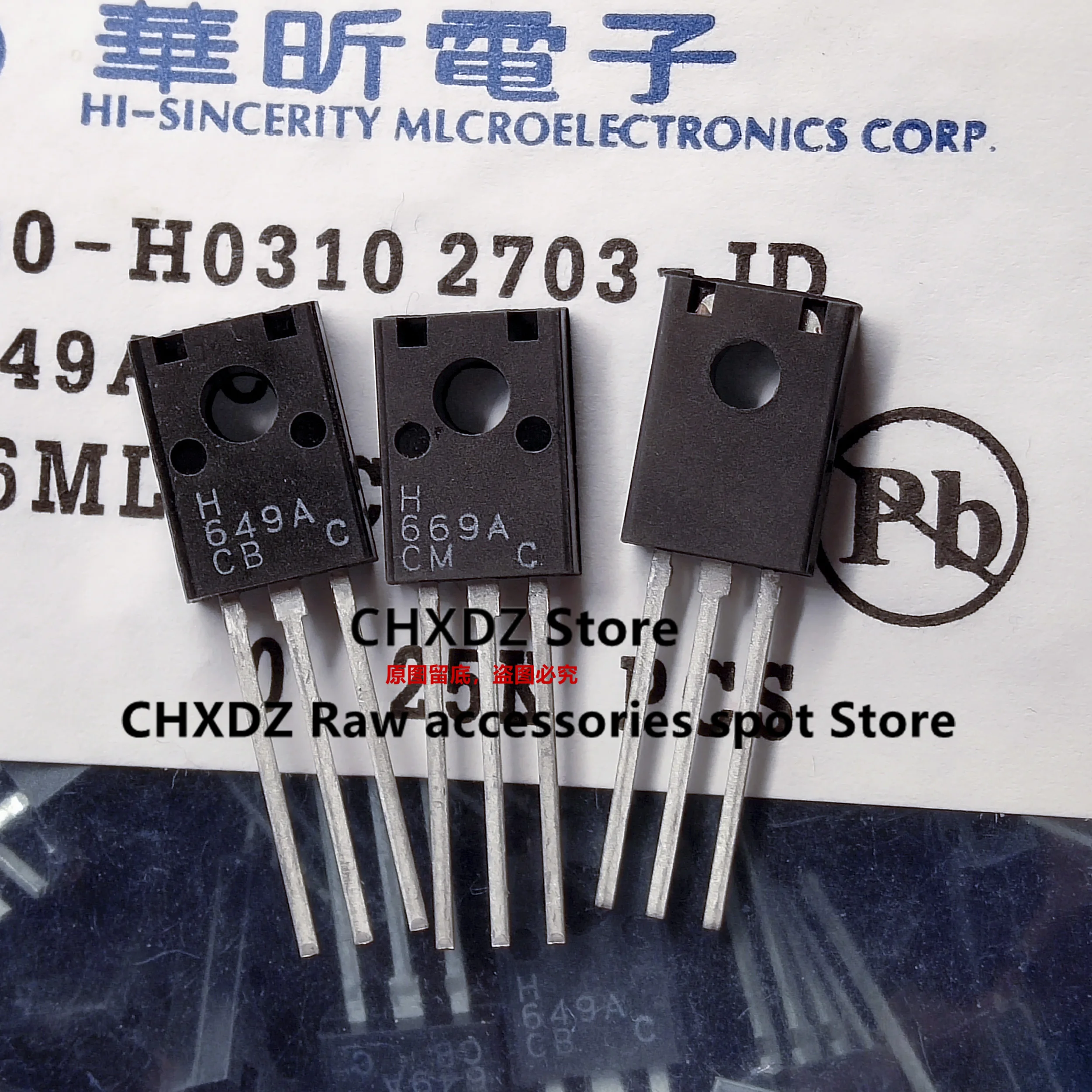 CHXDZ Sell from 1 pair 100% Taiwan Original HX HSB649A HSD669A 2SB649 2SD669 649A 669A C TO-126F Non magnetic copper feet