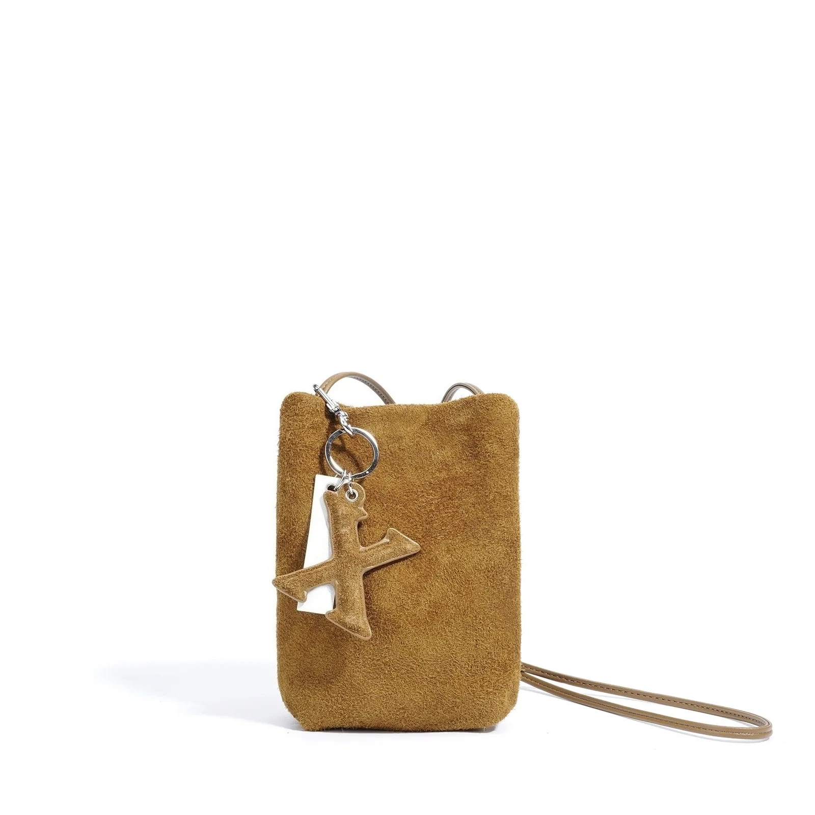2026 New Womens Crossbody Bags Retro Suede Leather Vertical Phone Bag Elegant Small Messenger Bag Travel Purse Luxury Designer