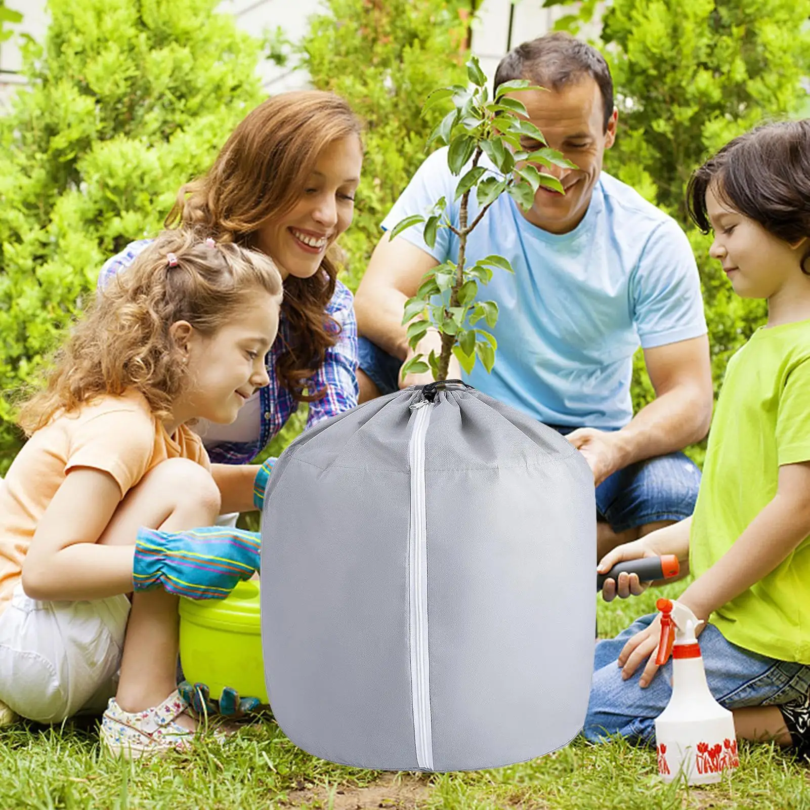 Plant Freeze Protection Cover Plant Winter Protection Pot With Drawstring And Zipper Heavy-Duty Shade For Yard Flower Pot