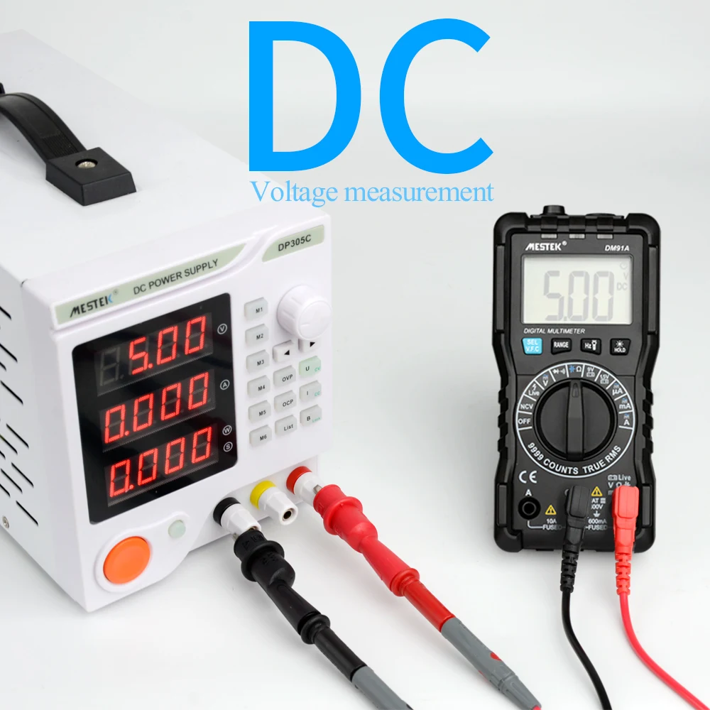 DM91A Handheld LCD Digital Multimeter 1000Counts Multimetro AC/DC Volt ETL Ohm Diode Continuity Tester Auto Ranging Multitester