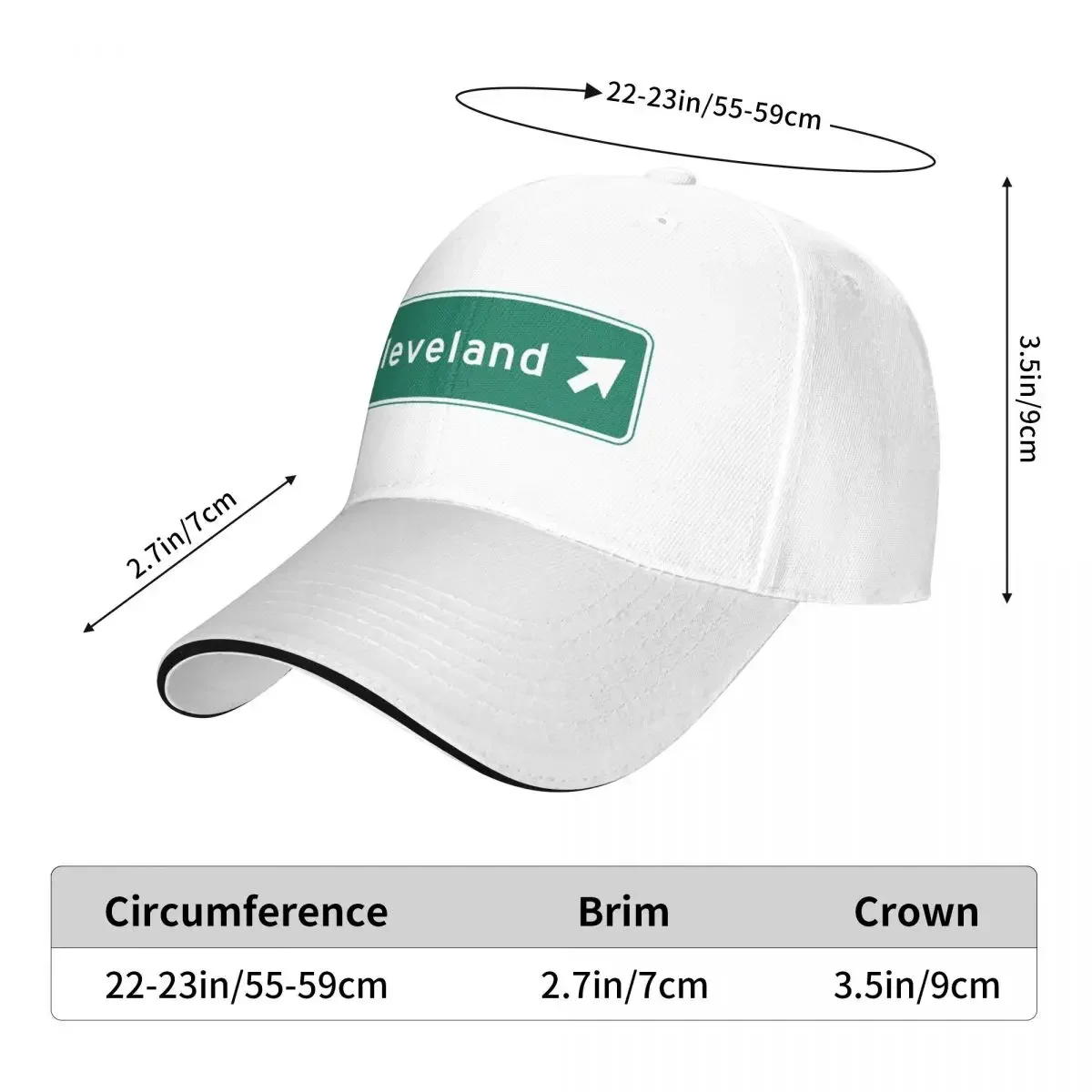 Cleveland Cap Fashion Casual Baseball Caps Adjustable Hat Hip Hop Summer Unisex Baseball Hats Polychromatic Customizable