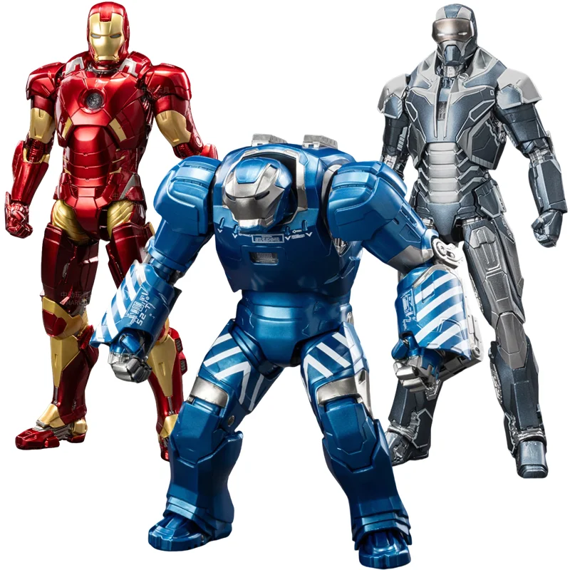 ZD Iron Man Tony Stark MK40 MK38 MK9 MK12 MK37 MK14 MK27 Action Figure Movable Joints Model Desktop Ornament Assembly Toys Gifts