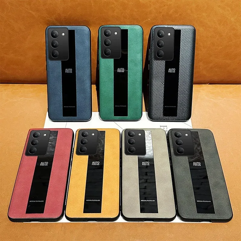 حافظة لهاتف Redmi 15 4g بلون سادة من جلد الغنم الاصطناعي غلاف من السيليكون غير اللامع لهاتف Redmi 15 5g الغطاء الخلفي