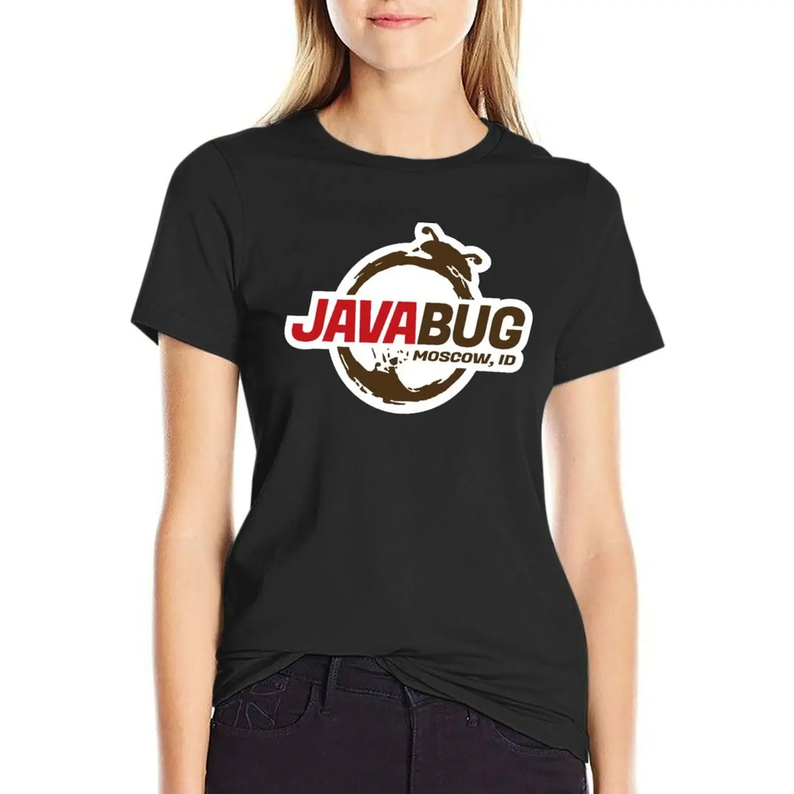 Java Bug Coffee Mug Ring Logo Moscow Idaho T-shirt summer clothes hippie clothes Aesthetic clothing t shirt Women