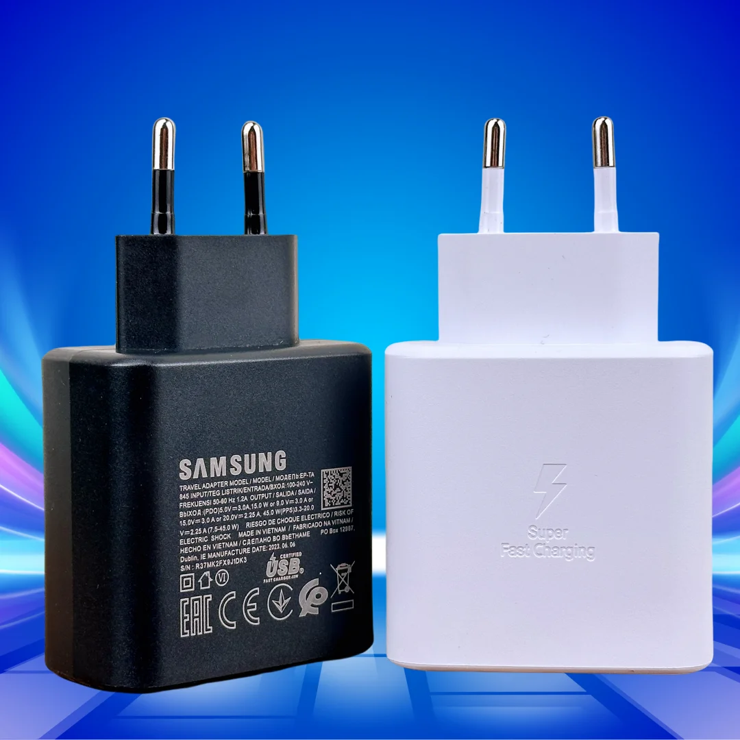 

Samsung Charger 45W Original Super Fast Charge Type C PD Adapter For Galaxy S24 S23 S22 Note20 Ultra PhoneZ Flip Fold 5 4 3 2