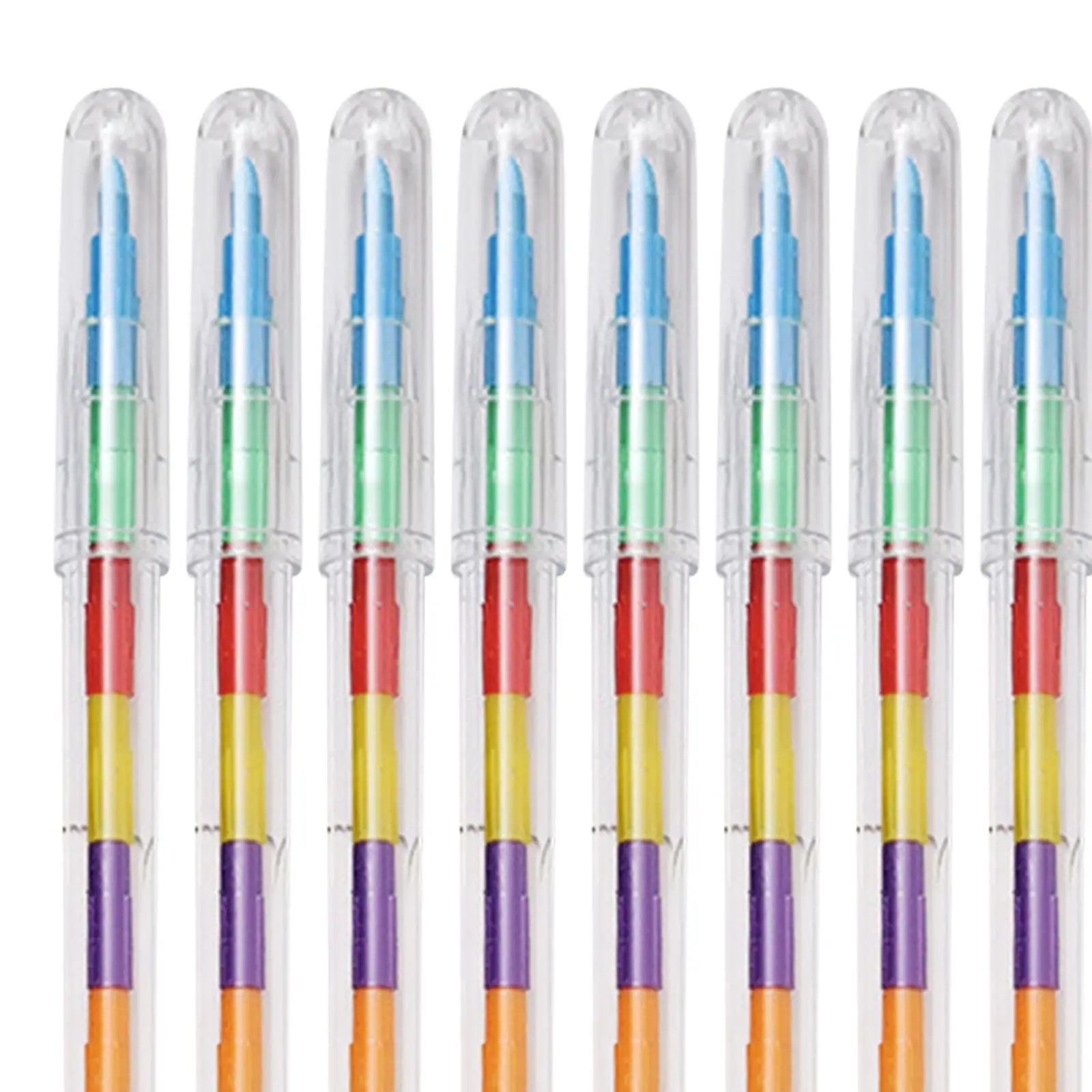 Buildable Stacking Crayons Colored Pencils for Children Drawing Kit Multicolor 10 Pieces School Office Art Tool