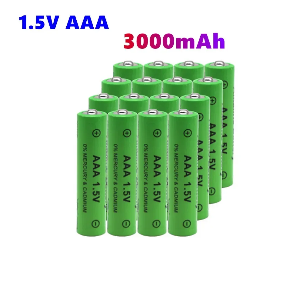 Pilas alcalinas recargables, pilas AAA de 3000mAh y 1,5 V para luz de juguete con Control remoto