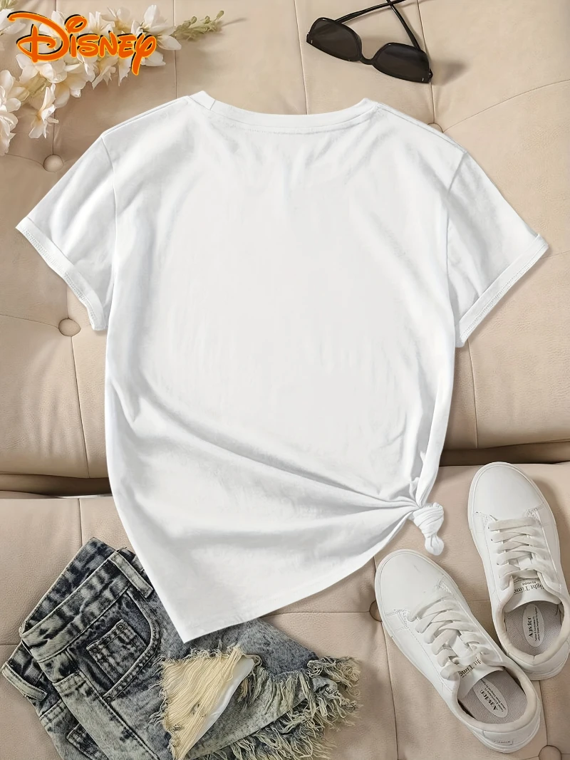 Women Disney Alice in Wonderland Cheshire Cat T-shirt Iconic The Mad Hatter Cat and "we Are Crazy" Pink and Black Stripe Design