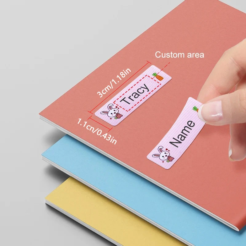 Customized Cartoon Animal Patterns Personalized Design Environmentally Friendly Names Durable Stickers Kid's Stationery Student