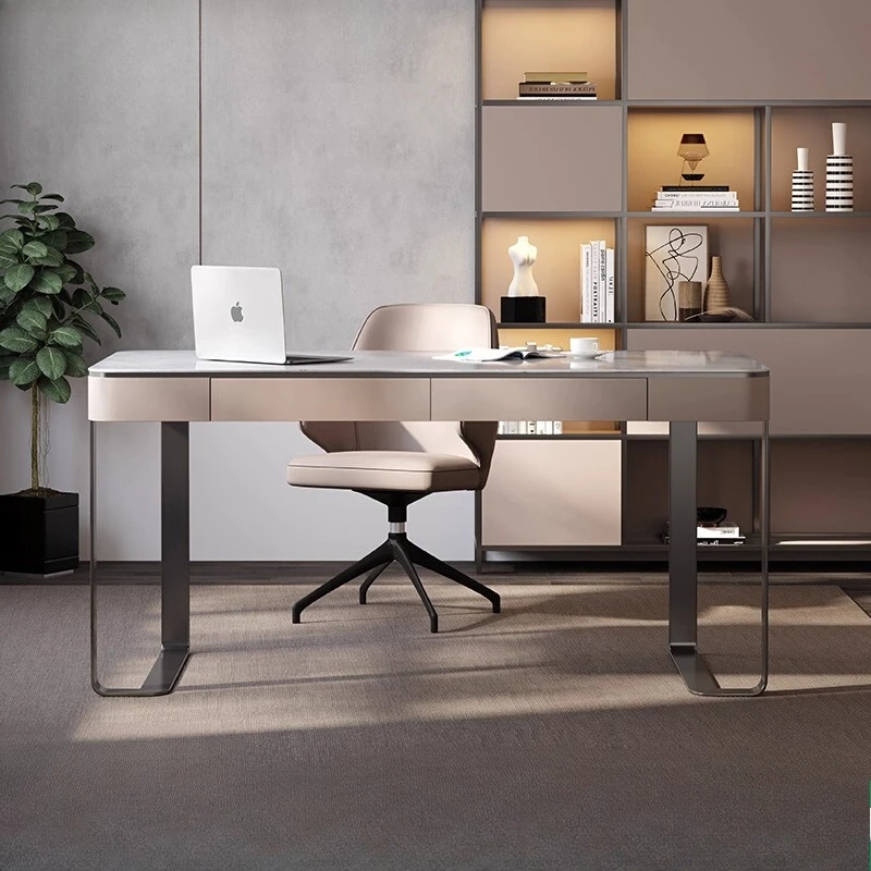 

Modern Computer Office Desk Luxury Reception Minimalist Aesthetic Office Desk Nordic Space Saving Ufficio Commercial Furniture