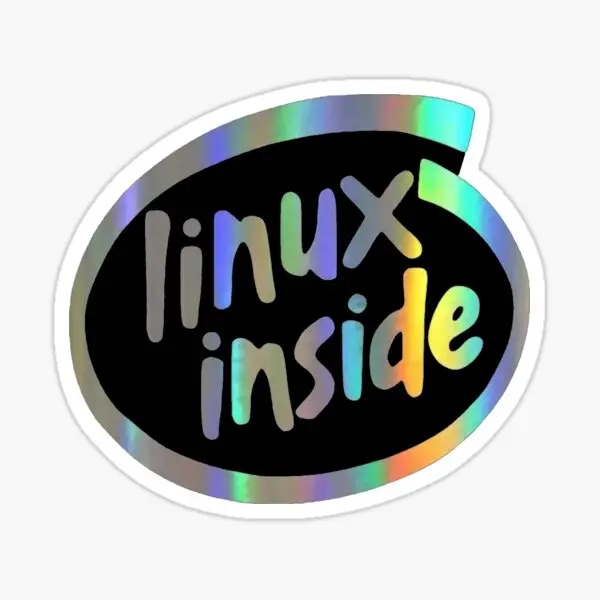 

Linux внутри глянцевые 2 0 5 шт. наклейки на окна наклейки для автомобиля Милая гостиная мультяшный бампер ноутбук аниме Декор бутылки для воды