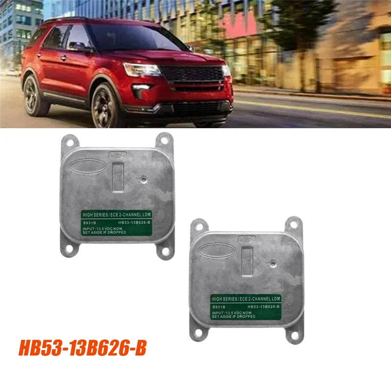 2PCS HB53-13B626-B Xenon HID Headlight Ballast Unit Controller Module for Ford Explorer 2017-2019 Car Light Drive