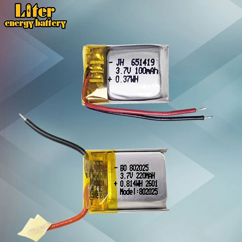 15C 3.7V 100mAh 651419 220mah 802025 LiPo Battery Liter Energy  for Mini RC Quadcopter Racing Drone