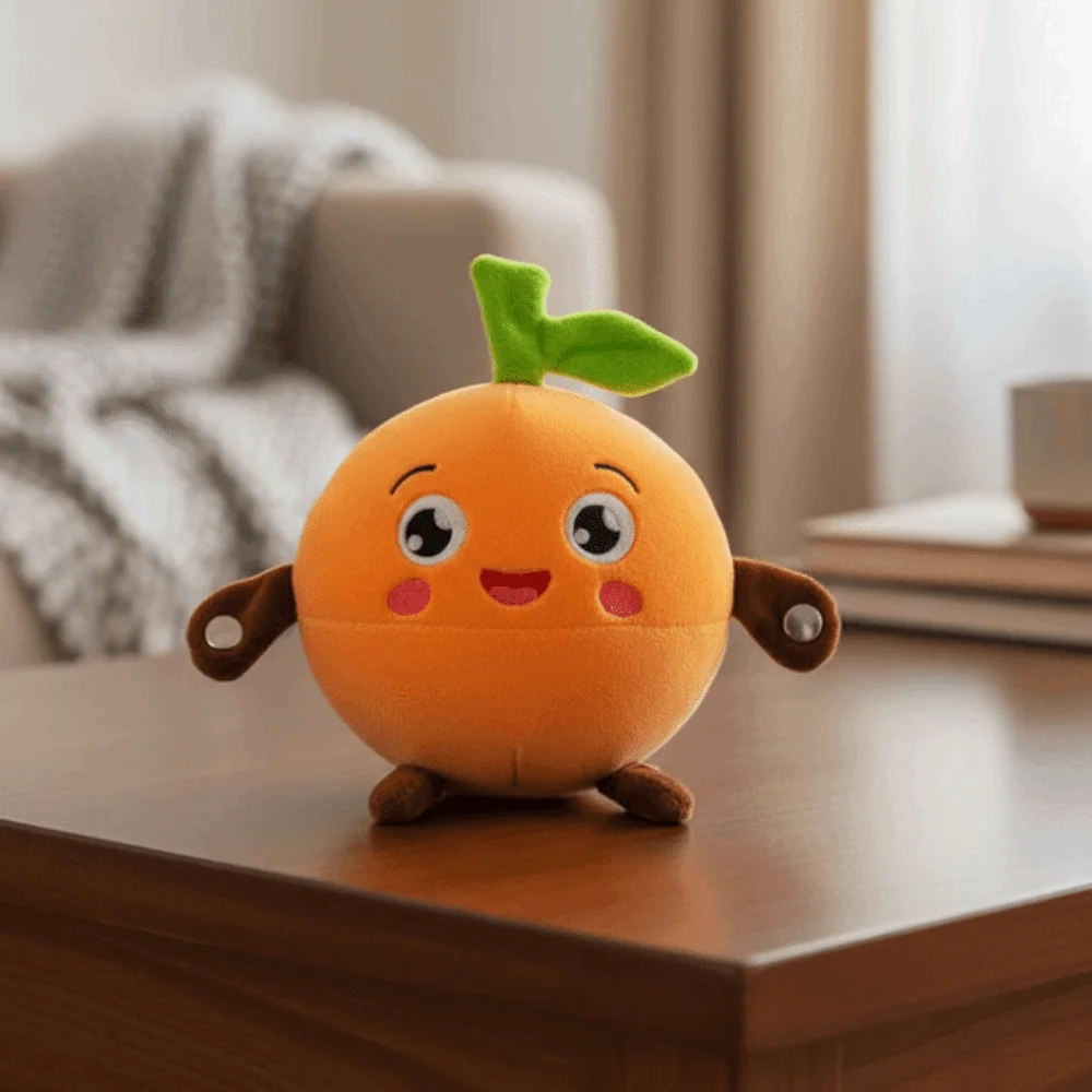Creative Fruit Induction Metronome Cute Soft Fruit Sensory Interactive Playing Joint Music Rhythm Stuffed Early Learning