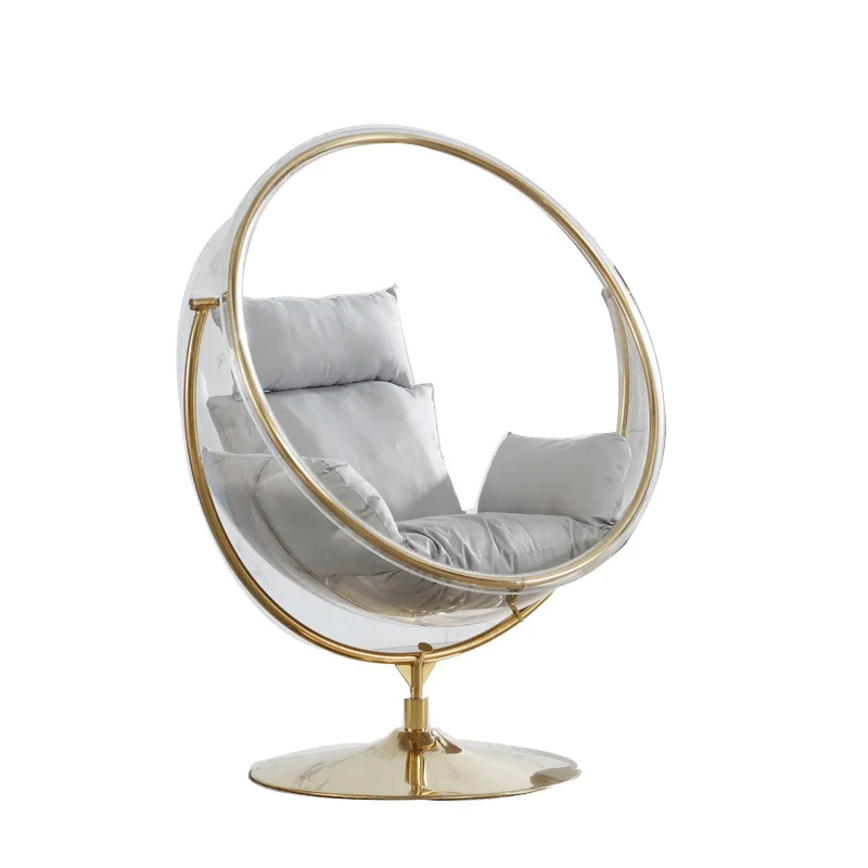 

Glass Ball Swing Transparent Bubble Chair Balcony Hemisphere Hanging Chair Indoor Living Room Acrylic Hanging Basket Cradle