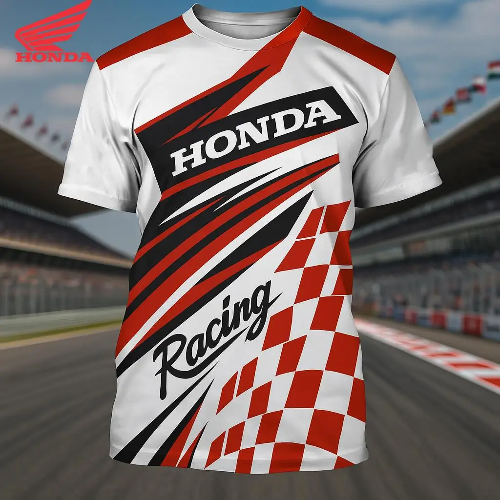 

Летняя уличная мотоциклетная футболка Honda для мужчин, модный дизайн для гонок в стиле хип-хоп, Джерси с короткими рукавами, повседневная повседневная одежда