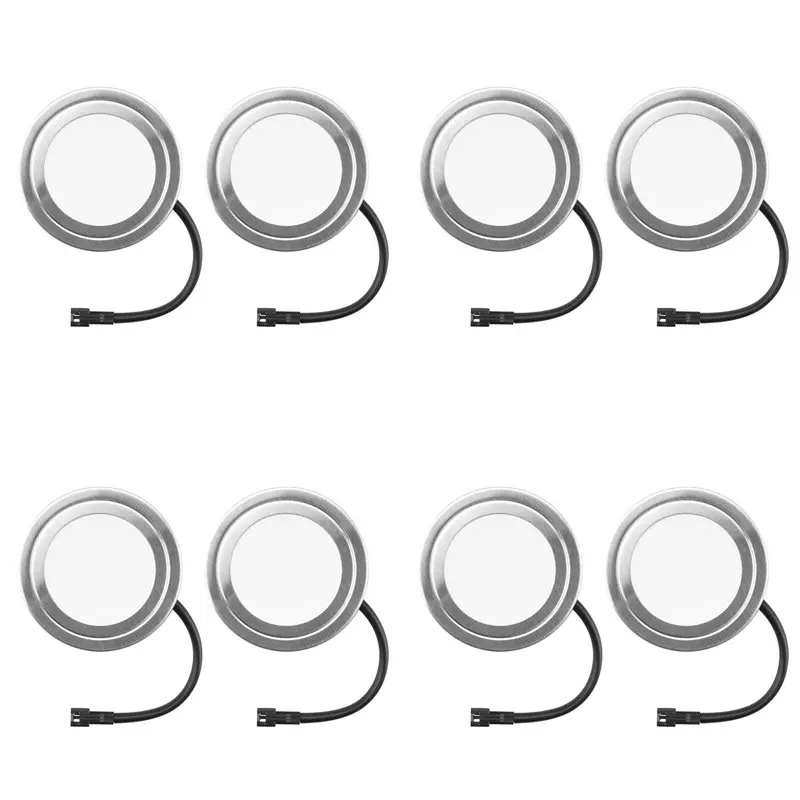 A84G-12V DC 1.5W Range Hood Lights With SM Socket, Hole Closet Stove LED Light , White Kitchen Range Hood Light Bulbs 8 Pack
